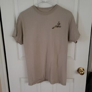 Tan Short Sleeve Tee with Classic Crew Neck